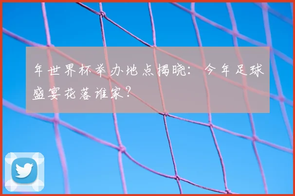年世界杯举办地点揭晓：今年足球盛宴花落谁家？
